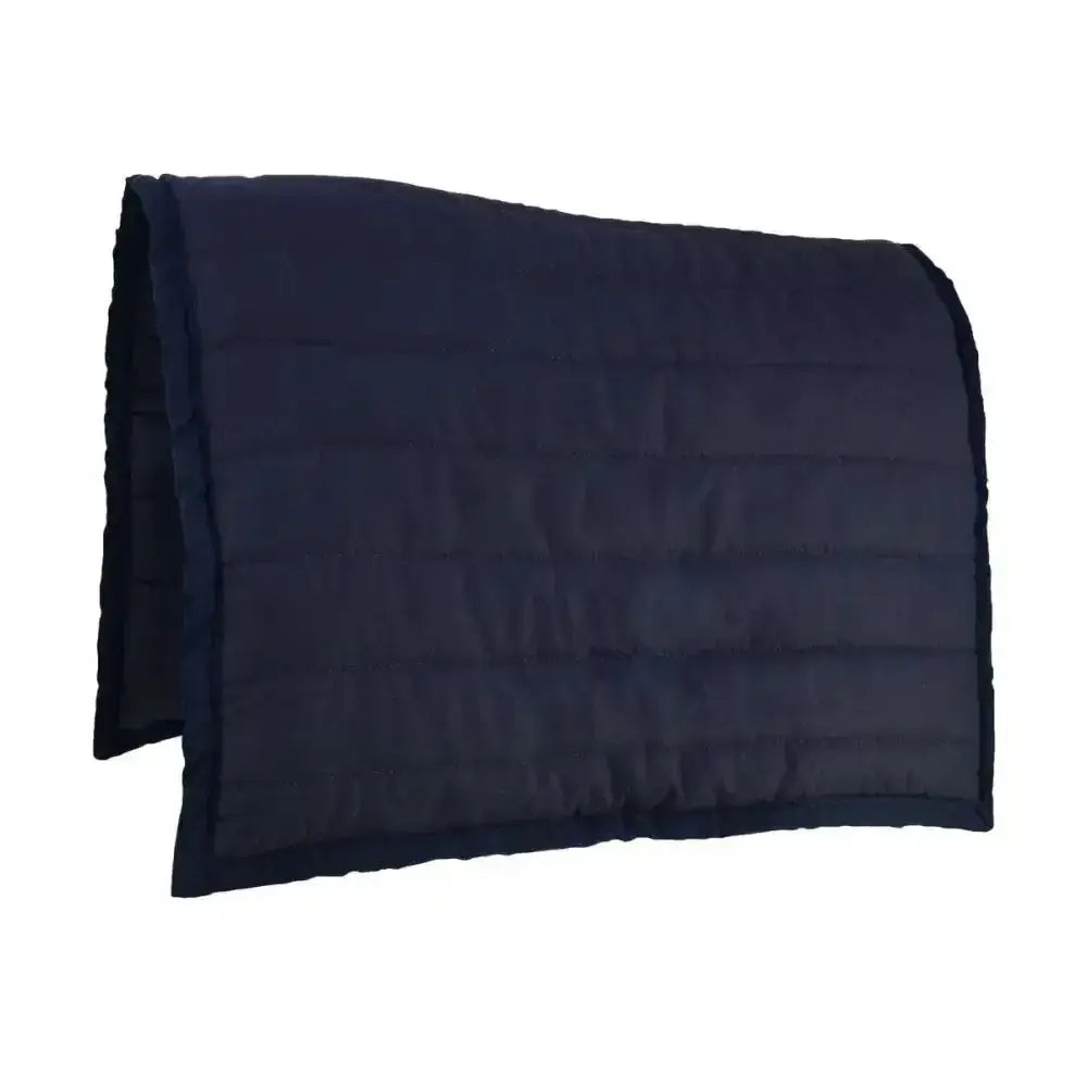 Dark navy quilted hy equestrian classic comfort pad with padded rectangular design and stitched edges for riding comfort