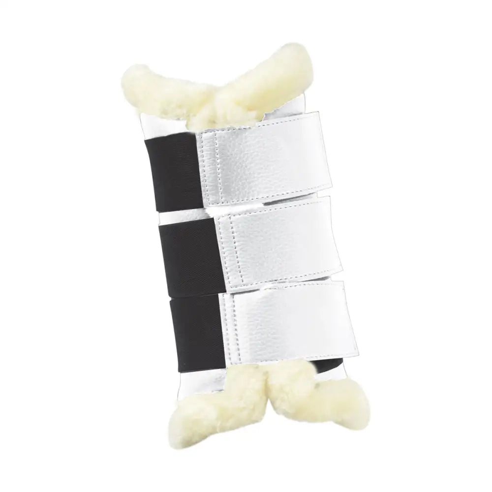 Hy Equestrian Combi Leather Brushing Boots White Large Brushing Boots