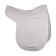 White quilted competition dressage numnah with diamond stitching and velcro straps from hywither range