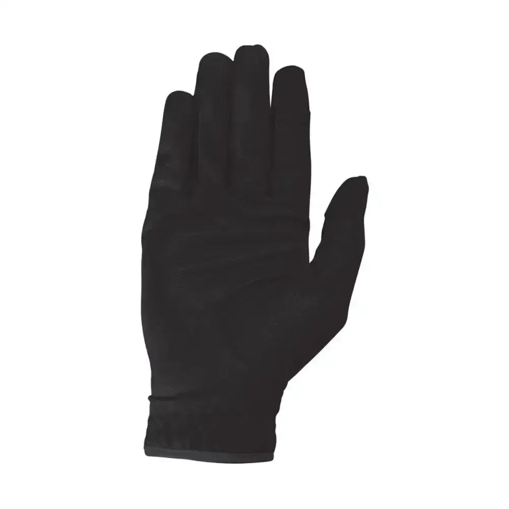 Black sleek full-fingered hy equestrian cottenham elite riding gloves with smooth form-fitting material and subtle seams