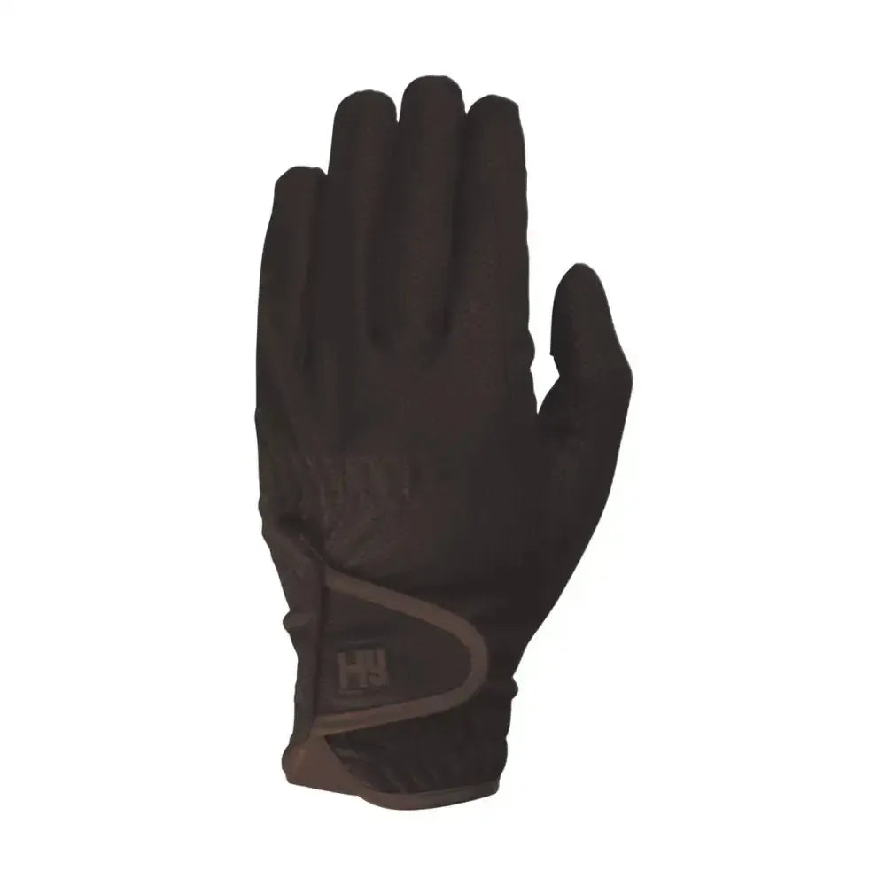 HY Equestrian Cottenham Elite Riding Gloves Brown X Small Riding Gloves