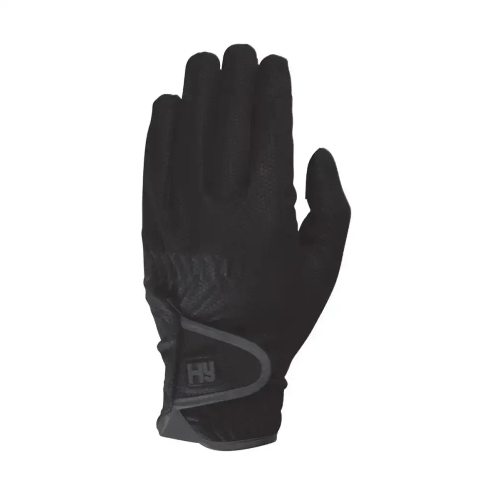 Hy Equestrian Cottenham Elite Riding Gloves Childs Black Childs Large Riding Gloves