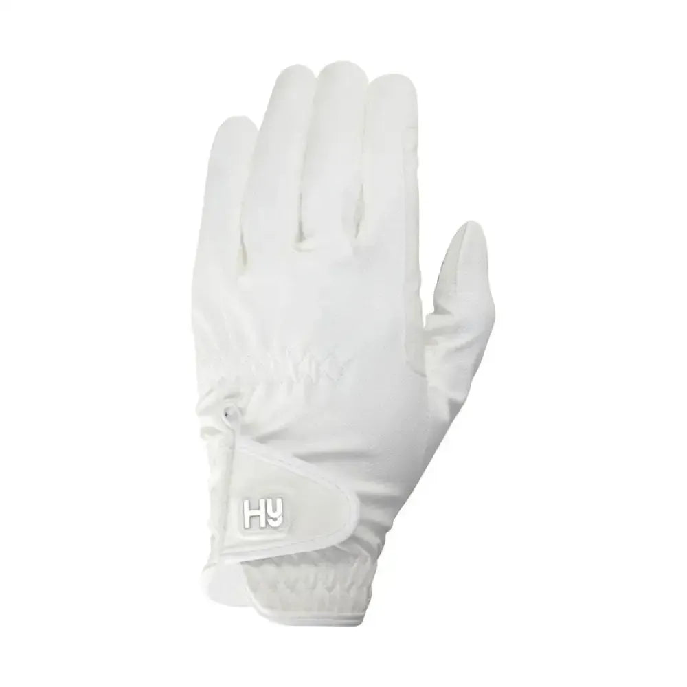 Hy Equestrian Cottenham Elite Riding Gloves Childs White Child X Large Riding Gloves