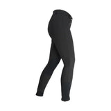 Black equestrian cranwell ladies riding pants with sleek fit subtle stitching and reinforced alos knee for durability