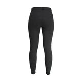 Black equestrian cranwell ladies breeches with a smooth fit reinforced alos knee and concealed back zipper shown from back