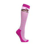 Hy Equestrian Cross Country Socks (Pack of 3) Hazel/Wild Aster 4-8 Riding Socks