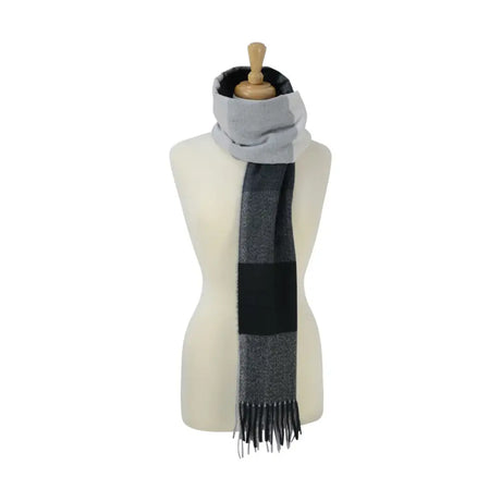 Hy Equestrian Cumbria Soft Touch Scarf Black/White/Grey Headwear & Neckwear Barnstaple Equestrian Supplies