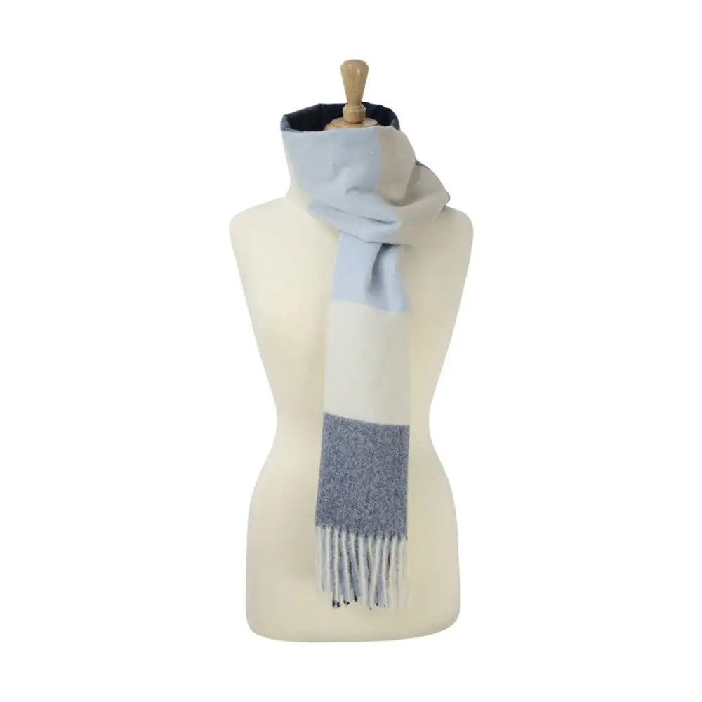 Hy Equestrian Cumbria Soft Touch Scarf Navy/White/Light Blue Headwear & Neckwear Barnstaple Equestrian Supplies