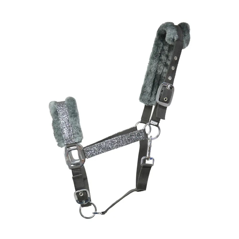Hy Equestrian Dazzle Head Collar Gunmetal Grey Cob Headcollars