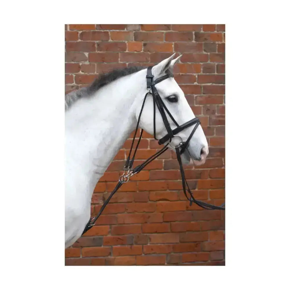 Black leather horse bridle with silver hardware by hy equestrian de gouge perfect training aid for horse tack enthusiasts