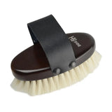 HY Equestrian Deluxe Goat Hair Wooden Body Brush Dark Brown Small Body Brushes Barnstaple Equestrian Supplies