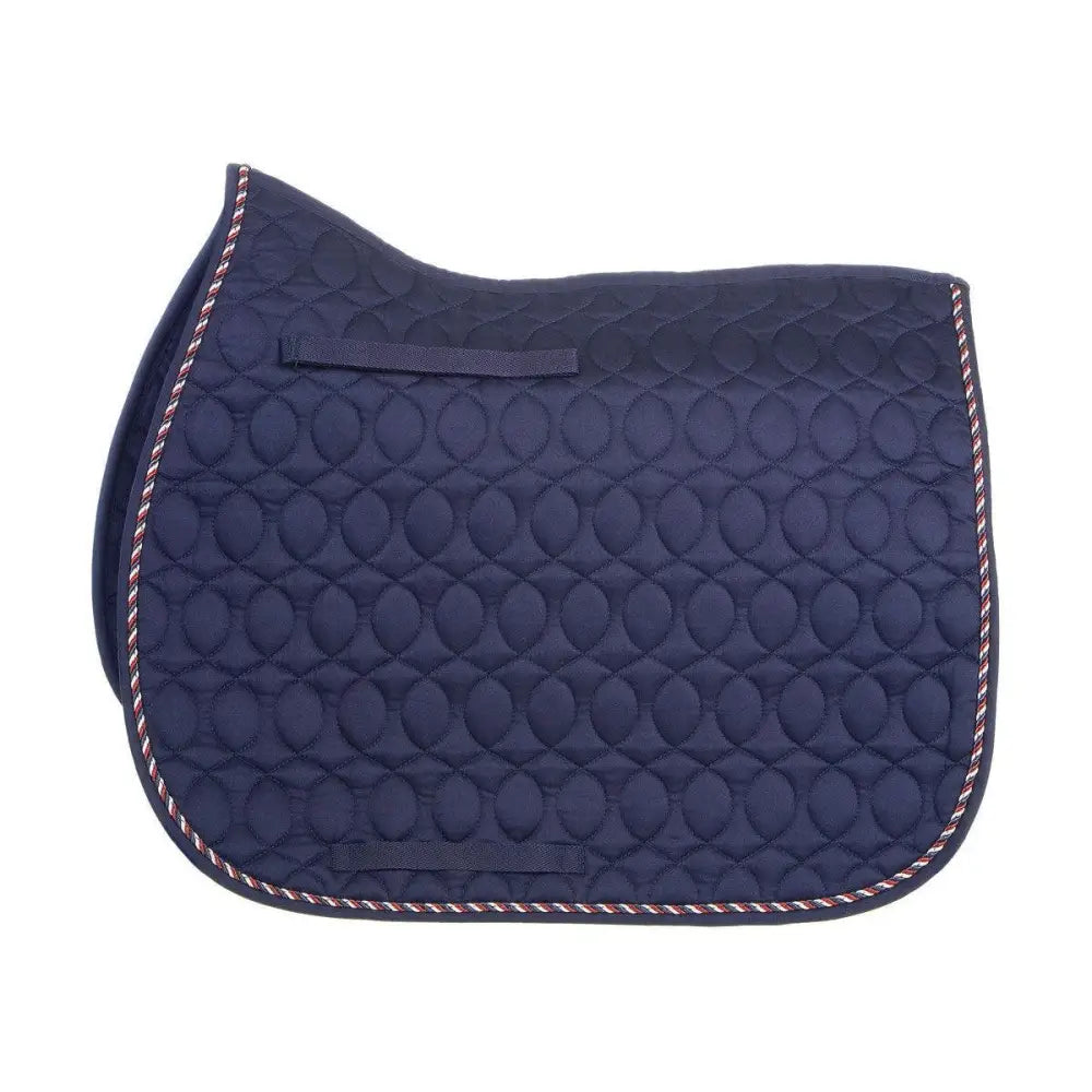 Hy Equestrian Deluxe Saddle Pad with Cord Binding Grey/Grey, Pink & Silver Cord Pony Saddle Pads
