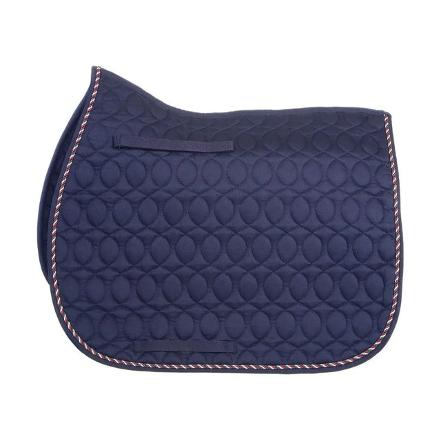 Hy Equestrian Deluxe Saddle Pad with Cord Binding Grey/Grey, Pink & Silver Cord Pony Saddle Pads