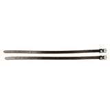 Black leather hy equestrian diamante stud spur straps with silver-toned buckles for stylish riding gear