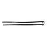 Black leather hy equestrian diamante stud spur straps with silver-toned metal buckles for horse riding gear