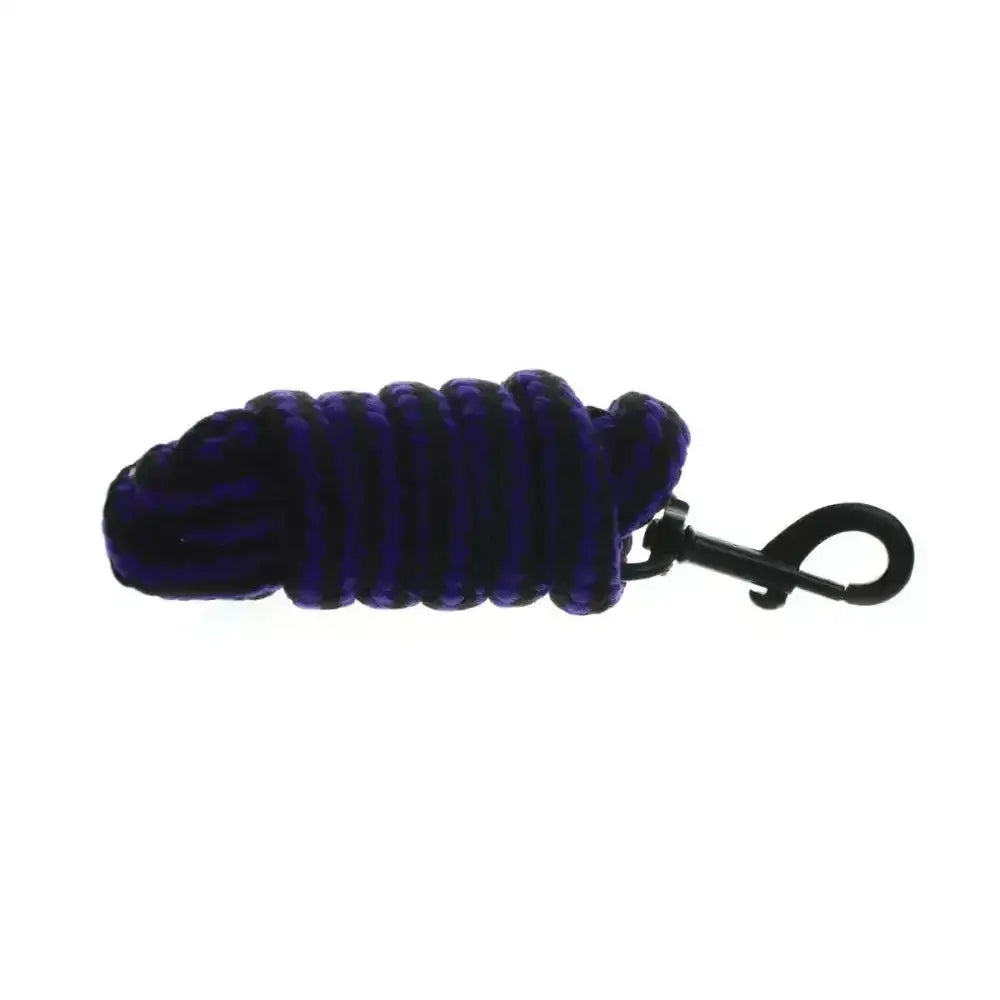 Hy Equestrian duo lead rope coiled with navy blue black attractive twin colours and black metal clip