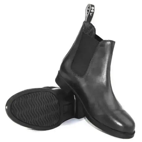 Hy Equestrian Durham Jodhpur Boots - Child-Black-8 - Child-Short Riding Boots-HY Equestrian-Barnstaple Equestrian Supplies Tack Shop