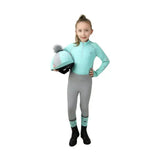Hy Equestrian DynaMizs Ecliptic Baselayer Mint/Grey 15-16 Years Base Layers