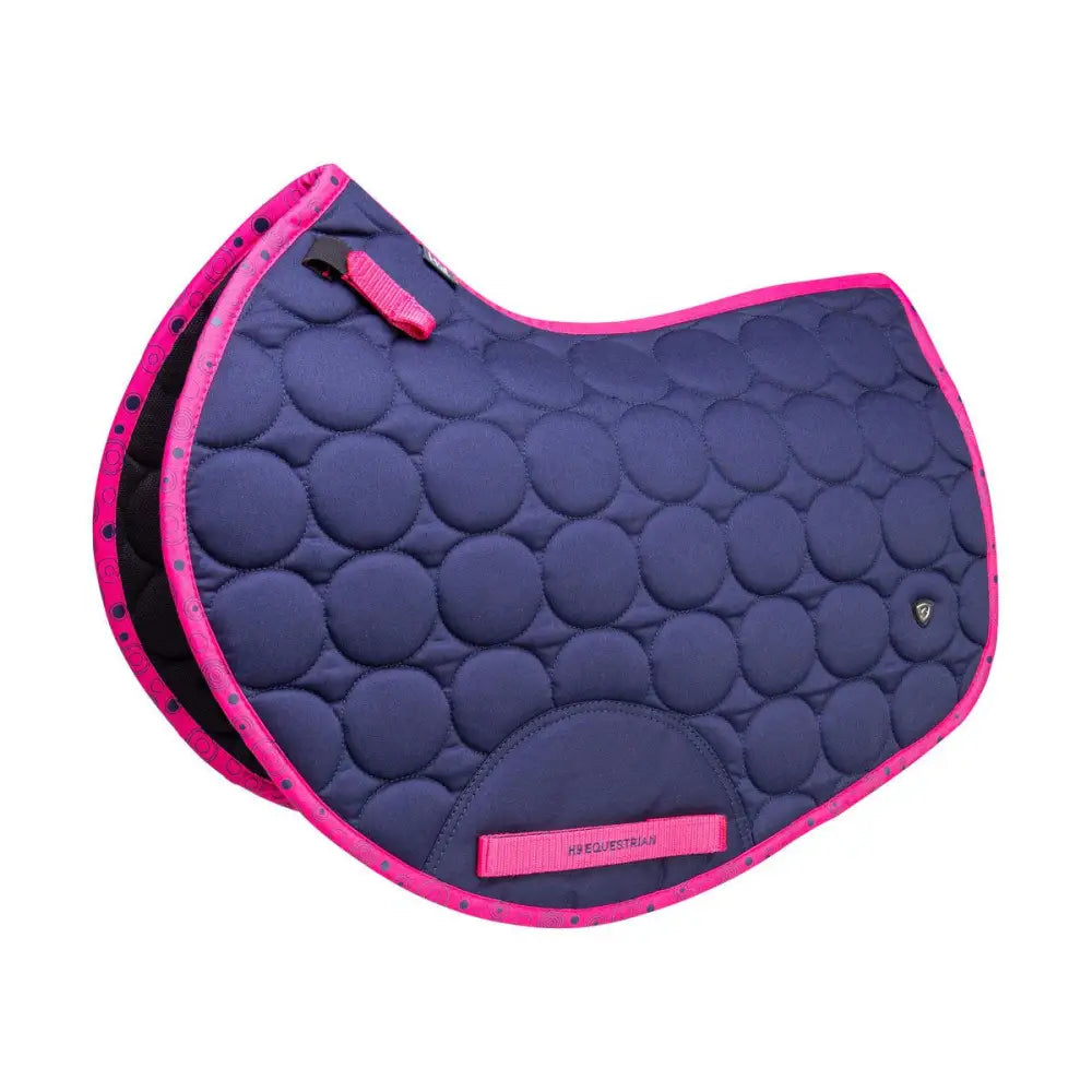 Hy Equestrian DynaMizs Ecliptic Close Contact Saddle Pad Navy/Magenta Pony/Cob Saddle Pads Barnstaple Equestrian Supplies