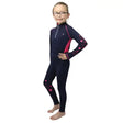 Hy Equestrian DynaMizs Ecliptic Riding Tights Navy / Magenta Navy/Magenta 7-8 Years Riding Tights Barnstaple Equestrian Supplies