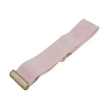 Soft pink satin equestrian elasticated surcingle with gold buckles and fully adjustable rectangular slider
