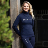 Hy Equestrian Elevate Allure Cross Neck Jumper Navy X Small Jumpers