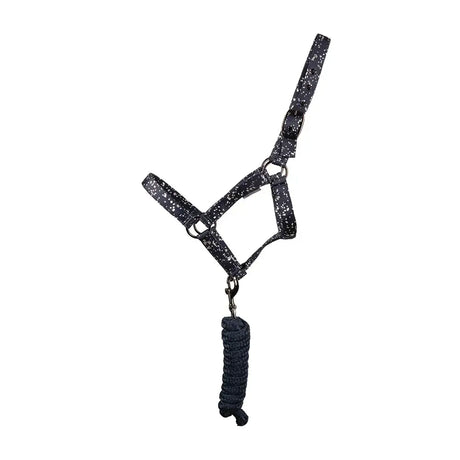 Hy Equestrian Elevate Allure Head Collar & Lead Rope Navy/Gun Metal Grey Pony Headcollar Sets