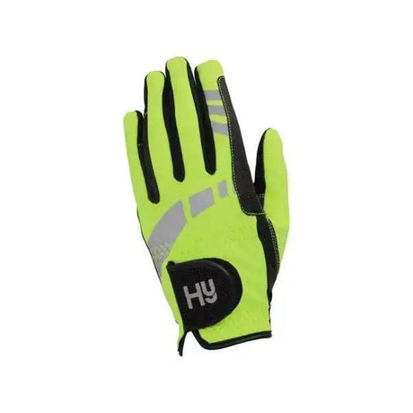 Hy5 Equestrian Reflective Softshell Gloves Small HY Equestrian Riding Gloves Barnstaple Equestrian Supplies