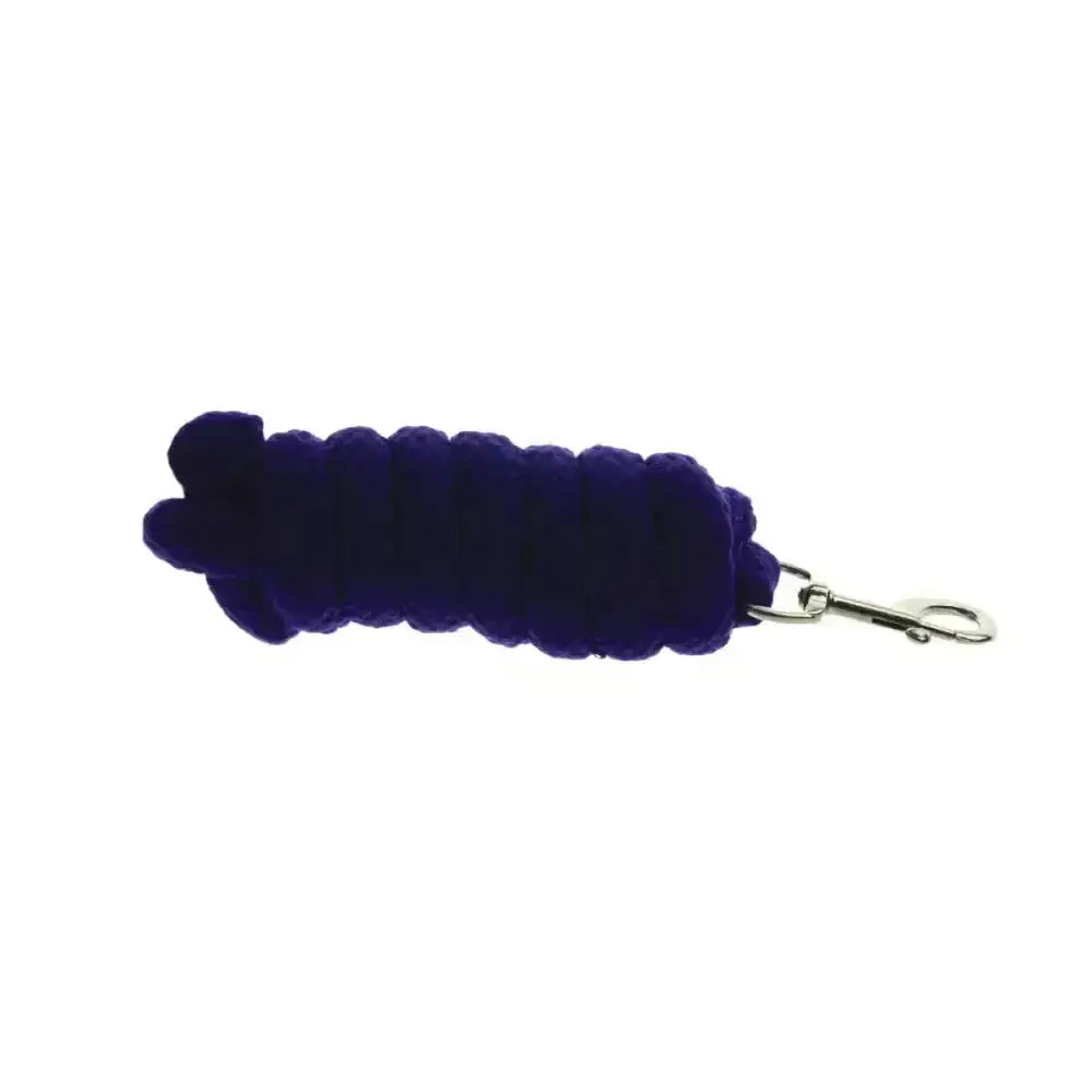 Deep purple braided extra soft lead rope with silver trigger hook clip by hy equestrian for horses
