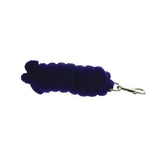 Deep purple braided extra soft lead rope with silver trigger hook clip by hy equestrian for horses