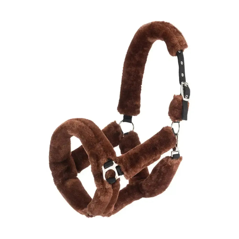 Hy Equestrian Fab Fleece Headcollar Brown Cob Headcollars