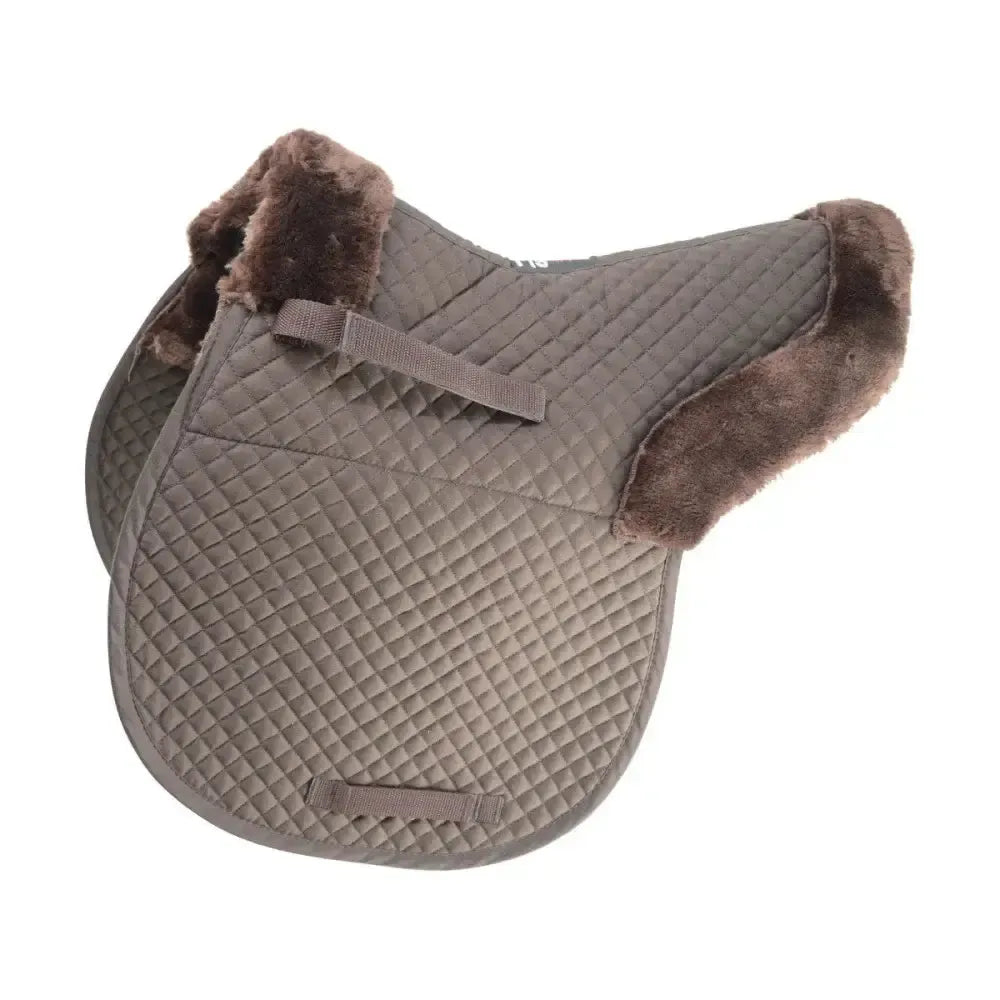 Hy Equestrian Fab Fleece Lined Numnah Brown Numnahs
