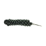 Black braided rope keychain with silver metal clasp for equestrian fleck lead rope horse leads accessory