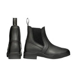 Hy Equestrian Fleece Lined Wax Leather Jodhpur Boot Black 3 Short Riding Boots