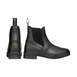 Hy Equestrian Fleece Lined Wax Leather Jodhpur Boot Black 3 Short Riding Boots