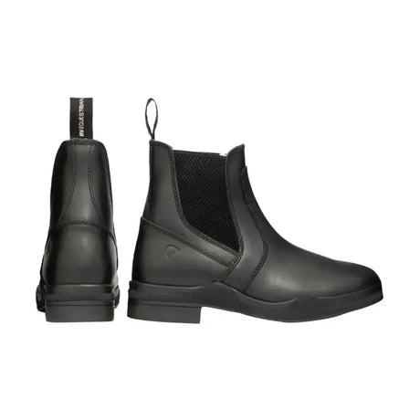 Hy Equestrian Fleece Lined Wax Leather Jodhpur Boot Black 3 Short Riding Boots