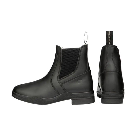 Hy Equestrian Fleece Lined Wax Leather Jodhpur Boot Black 3 Short Riding Boots Barnstaple Equestrian Supplies