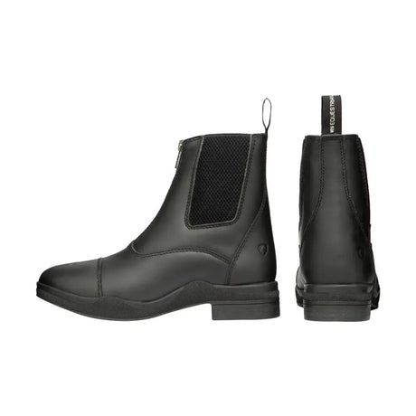 Hy Equestrian Fleece Lined Wax Leather Zip Jodhpur Boot Black 3 Short Riding Boots Barnstaple Equestrian Supplies