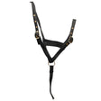 Black leather foal slip halter with brass hardware and adjustable straps from Hy Equestrian equestrian foal slip