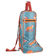 Boot bag with fox pattern, red straps, and orange accents from Hy Equestrian Frivolous Fox