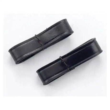 Black leather Hy Equestrian fulmer loops with smooth glossy finish and reinforced stitching that fulmer loops hold