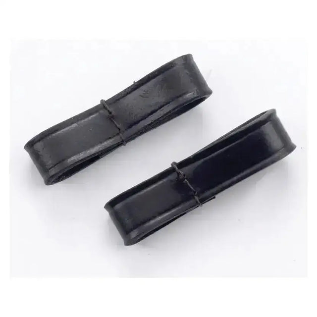 Black leather Hy Equestrian fulmer loops with smooth glossy finish and reinforced stitching that fulmer loops hold