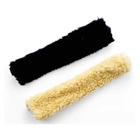 Black and cream plush car gear shift covers made of soft equestrian fur fabric for fabric nose band sleeve use