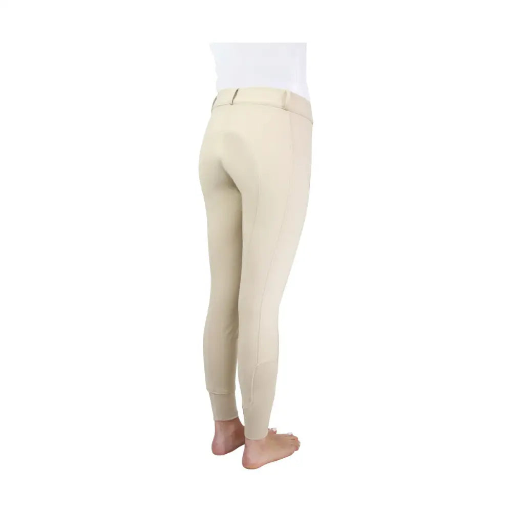 Hy Equestrian Glacial Softshell Riding Tights Beige Large Riding Tights Barnstaple Equestrian Supplies