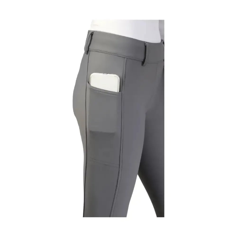 Hy Equestrian Glacial Softshell Riding Tights Beige Large Riding Tights