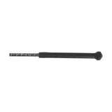 Black-handled metallic patterned screwdriver detail on hy equestrian glitter crown riding whip handle grip texture close-up