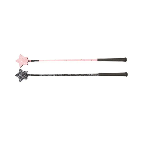 Hy Equestrian Glitter Star Riding Whip Pink 66cm Riding Crops & Whips Barnstaple Equestrian Supplies