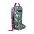 Hy Equestrian Harrison the Hare Boot Bag Moss Green/Boysen Berry One Size Riding Boot Bags Barnstaple Equestrian Supplies