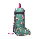 Hy Equestrian Harrison the Hare Boot Bag Moss Green/Boysen Berry One Size Riding Boot Bags