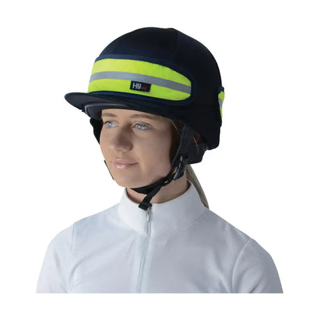 HY Equestrian Hat Band by Hy Equestrian Yellow/Navy One Size Riding Hat Bands Barnstaple Equestrian Supplies